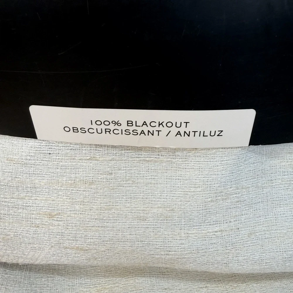 Ralph Lauren Long Window Curtains Drapes 2 Panels 54x108 Natural Blackout Linen